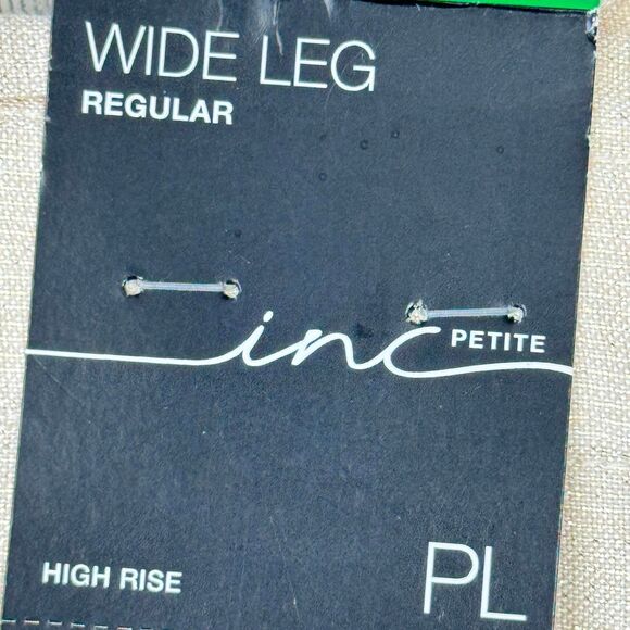 INC international concepts glitter wide leg high rise pants size PLarge - Picture 8 of 9